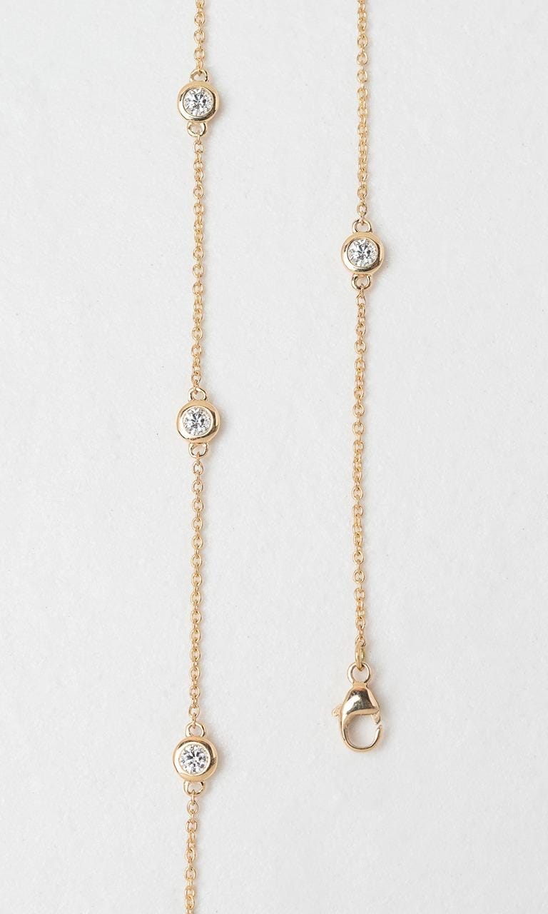 Hogans Family Jewellers 18K YG 0.75ct TDW Round Brilliant Cut Diamond Necklace