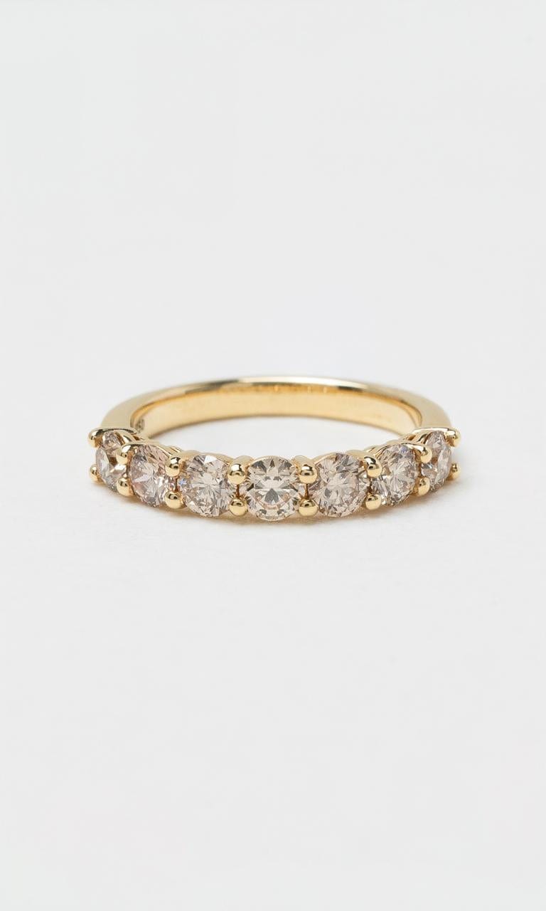 Hogans Family Jewellers 18K YG 1.29ct TDW Round Brilliant Cut Champagne Diamond Band
