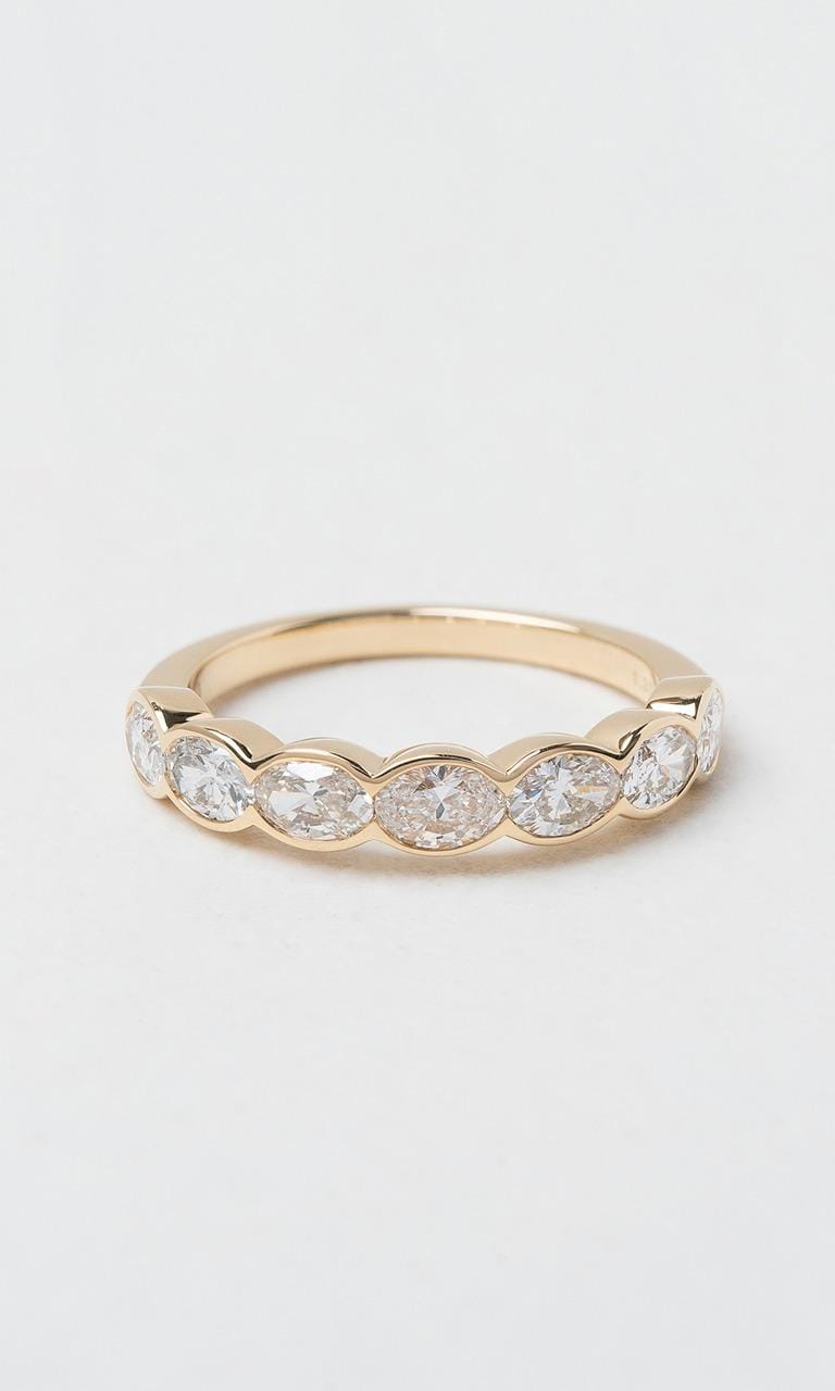 Hogans Family Jewellers 18K YG 1.30ct Oval Cut Diamond Bezel Set Band