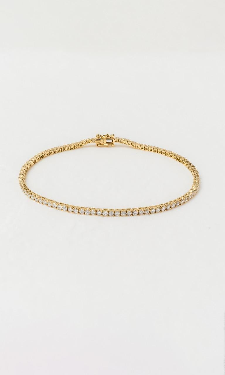 Hogans Family Jewellers 18K YG 1.54ct TDW Round Brilliant Cut Diamond Tennis Bracelet