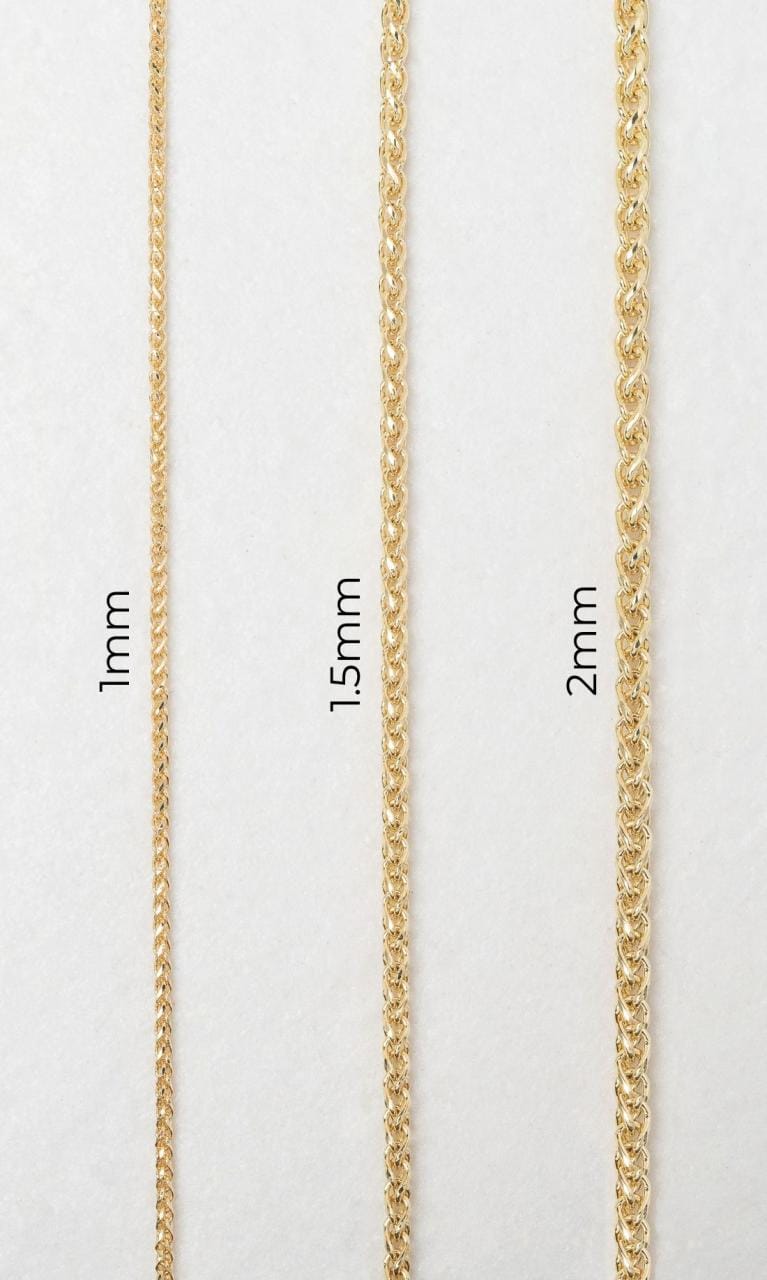 Hogans Family Jewellers 18K YG 45cm Foxtail Chain (1.5mm Thickness)