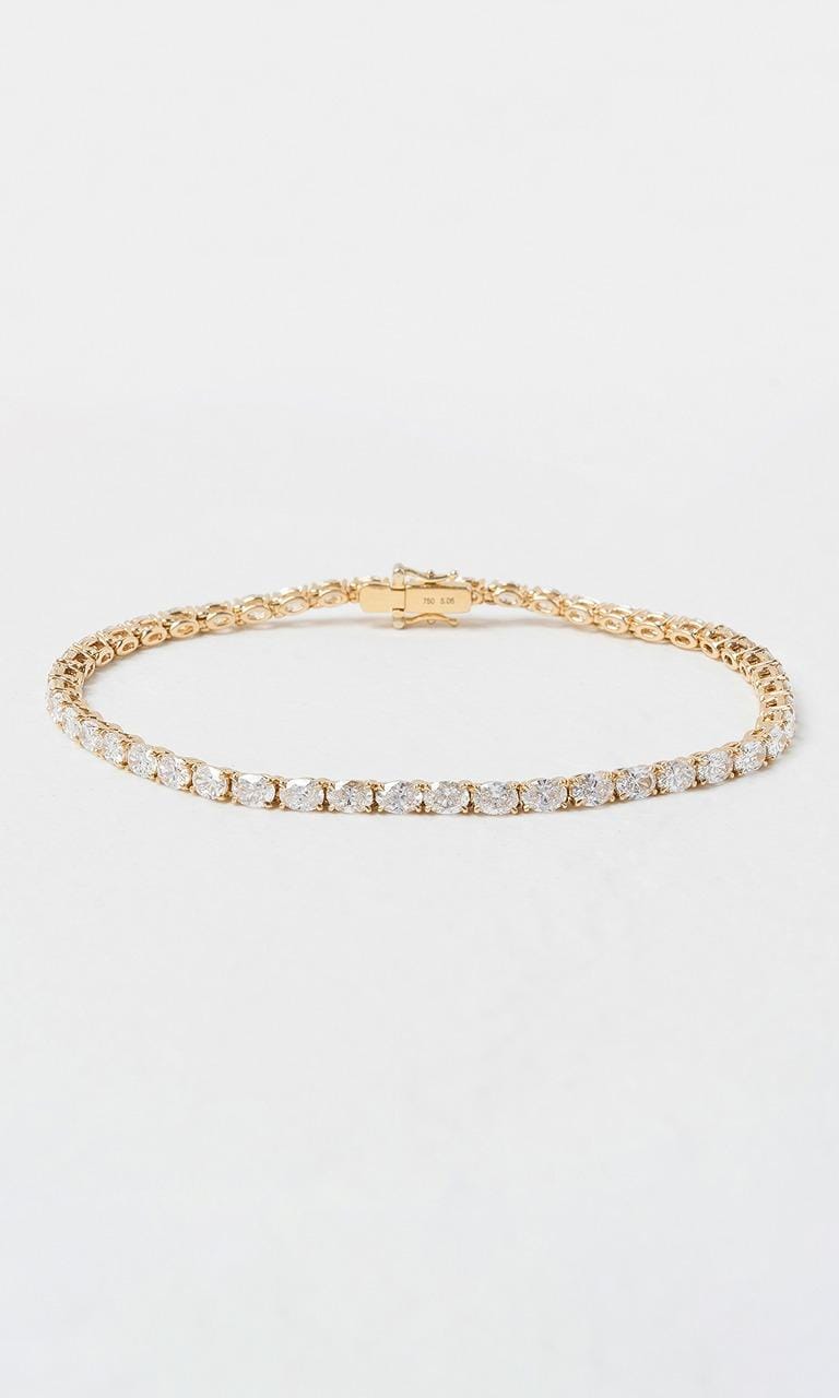 Hogans Family Jewellers 18K YG 5.05ct TDW Oval Cut Diamond Tennis Bracelet