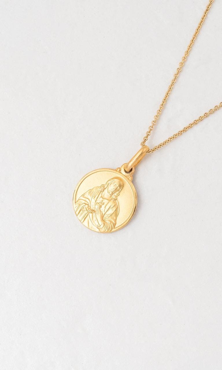 Hogans Family Jewellers 18K YG Religious Disc Pendant