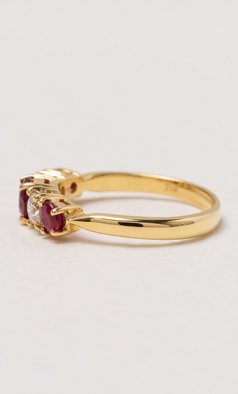 Hogans Family Jewellers 18K YG Ruby & Diamond Band