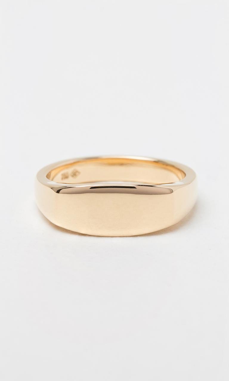 Hogans Family Jewellers 18K YG Signet Style Gents Ring