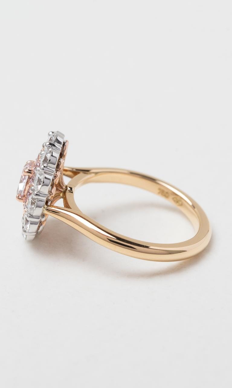 Hogans Family Jewellers 18K YRWG Argyle-Certified Pink Diamond Cluster Ring