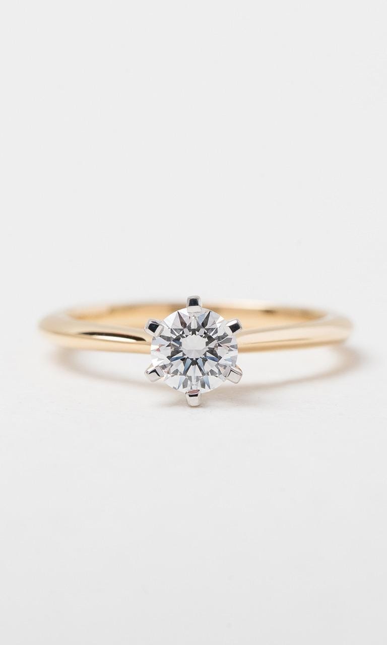 Hogans Family Jewellers 18K YWG 0.40ct Round Brilliant Cut Diamond Solitaire Ring