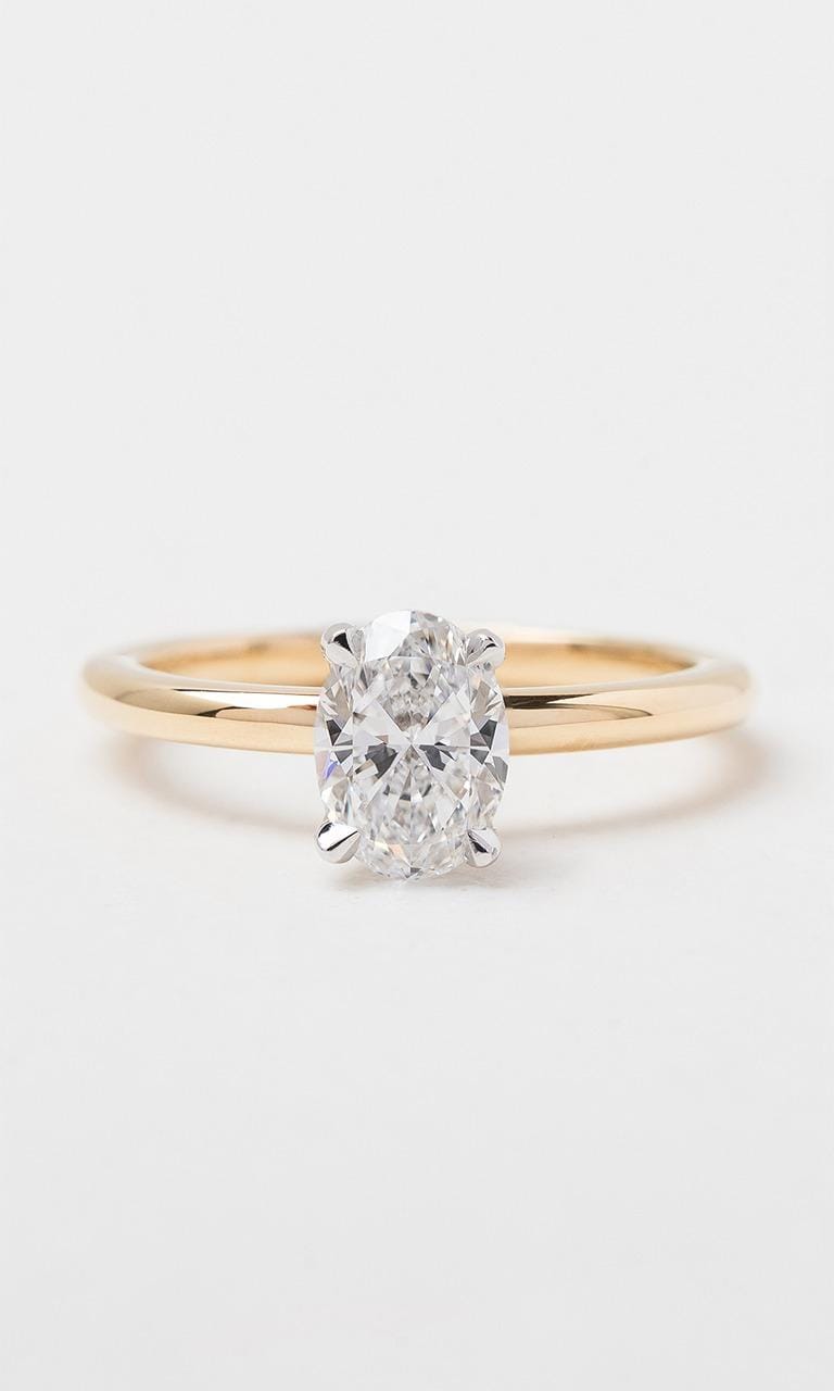 Hogans Family Jewellers 18K YWG 0.70ct Oval Cut Diamond Solitaire Ring