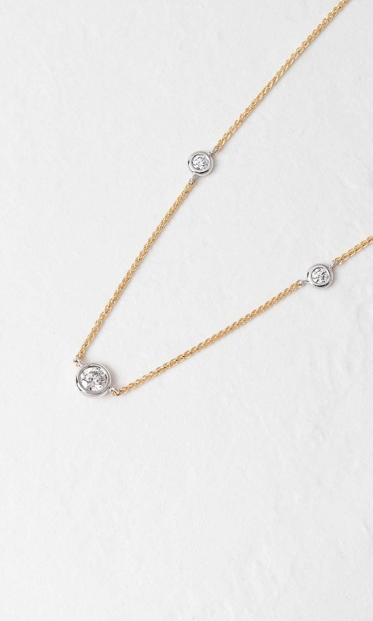 Hogans Family Jewellers 18K YWG 0.70ct TDW Round Brilliant Cut Diamond Necklace