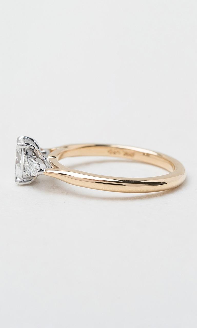 Hogans Family Jewellers 18K YWG 0.78ct TDW Cushion Cut Diamond Trilogy Ring