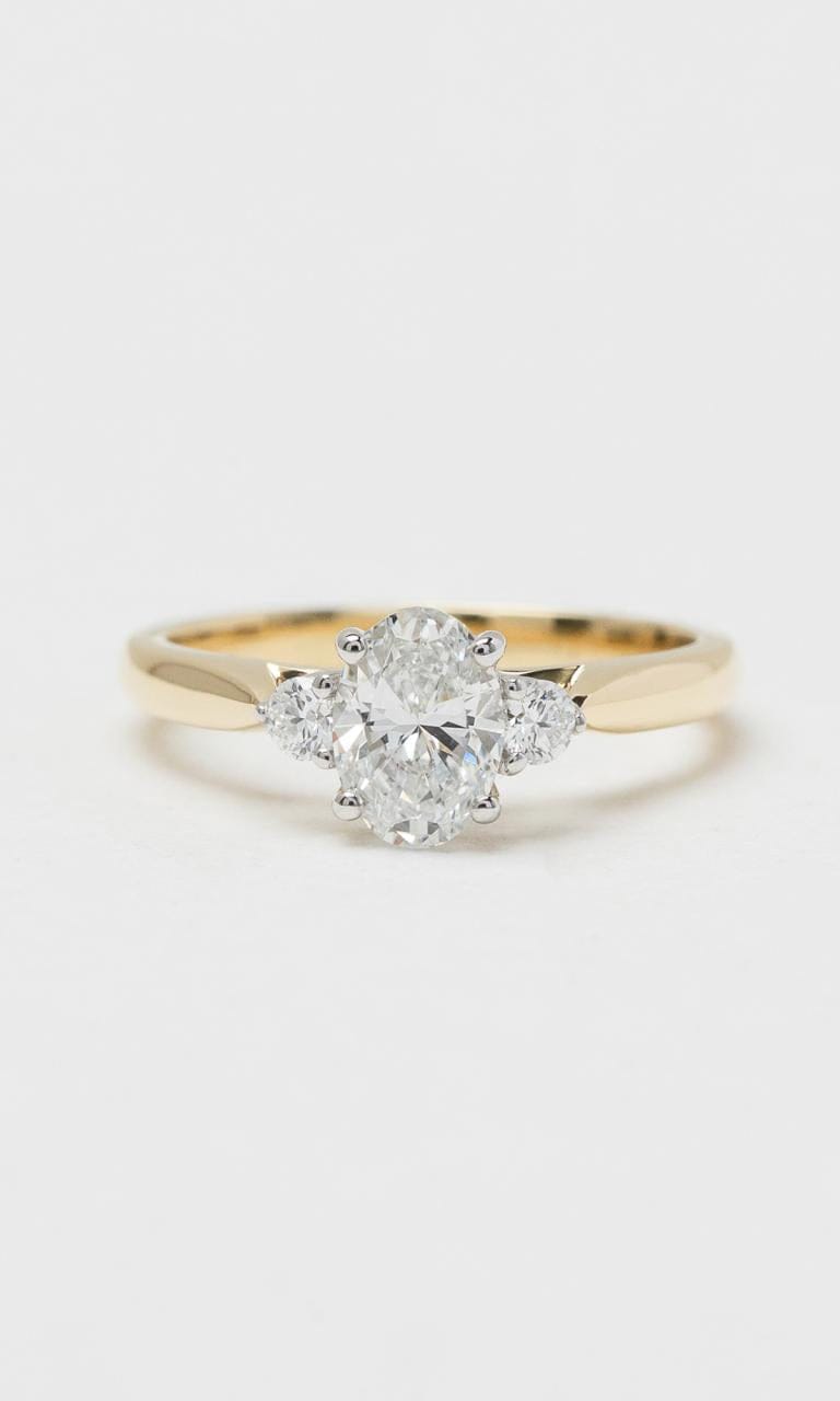 Hogans Family Jewellers 18K YWG 0.82ct TDW Oval Cut Diamond Trilogy Ring