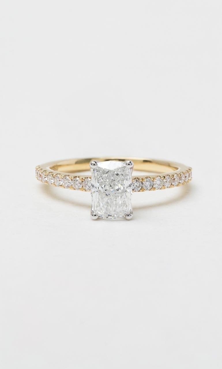 Hogans Family Jewellers 18K YWG 1.31ct TDW Cushion Cut Solitaire Ring