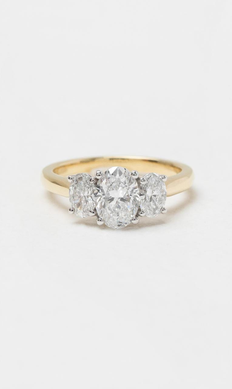 Hogans Family Jewellers 18K YWG 1.50ct TDW Oval Cut Diamond Trilogy Ring