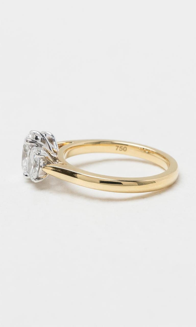 Hogans Family Jewellers 18K YWG 1.50ct TDW Oval Cut Diamond Trilogy Ring