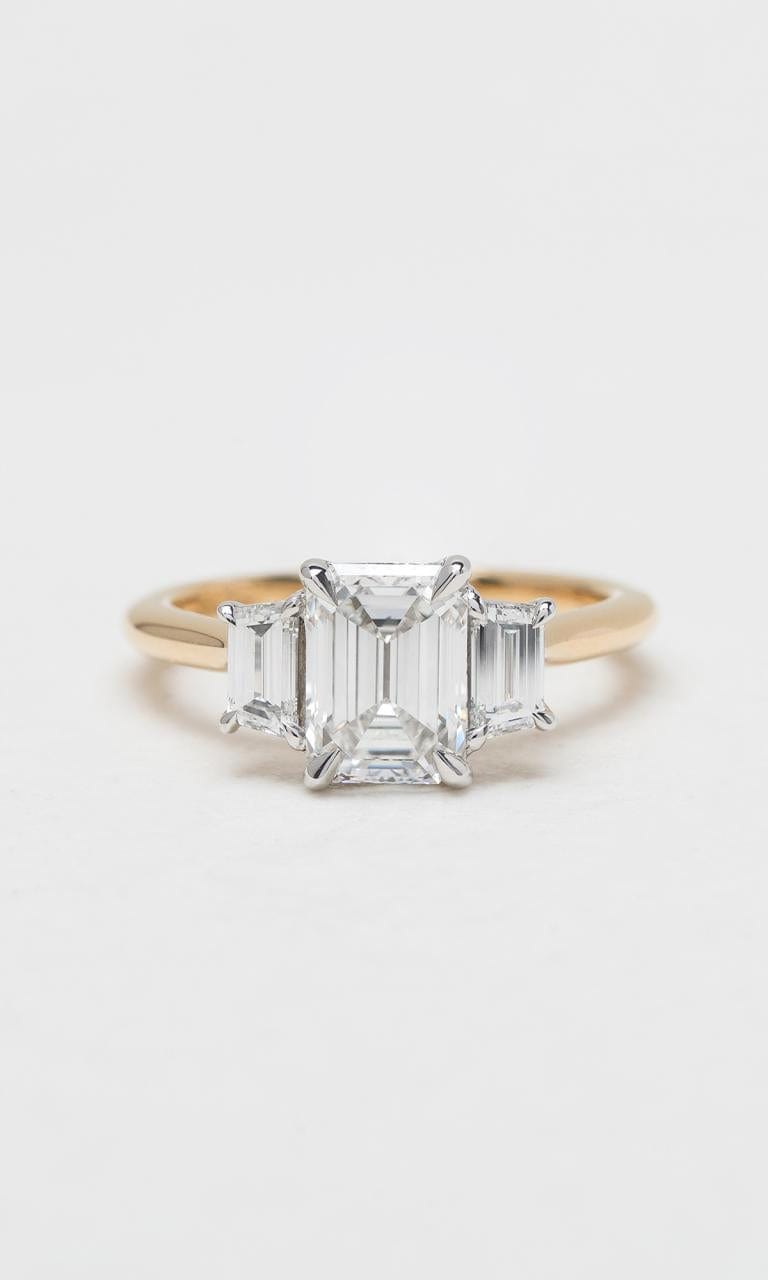 Hogans Family Jewellers 18K YWG 1.97ct TDW Emerald Cut Diamond Trilogy Ring