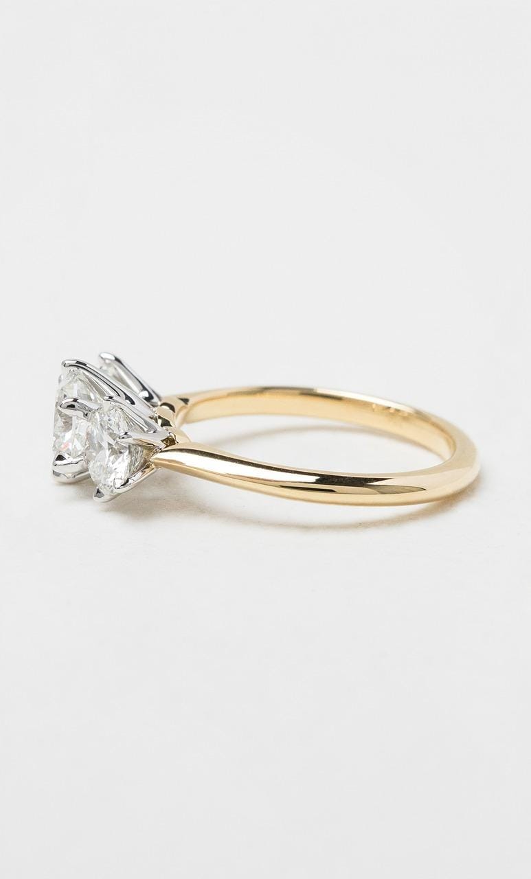 Hogans Family Jewellers 18K YWG 2.00ct TDW Round Brilliant Cut Diamond Trilogy Ring