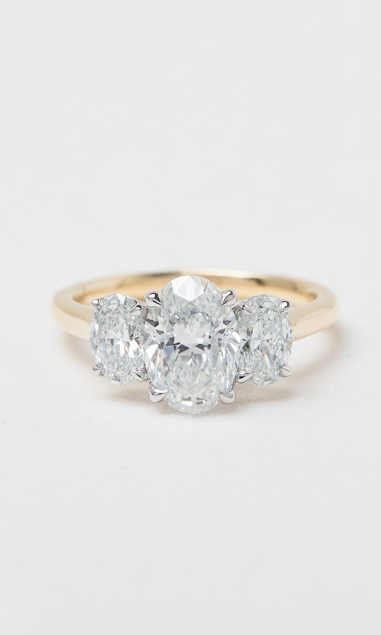 Hogans Family Jewellers 18K YWG 2.32ct TDW Oval Cut Diamond Trilogy Ring