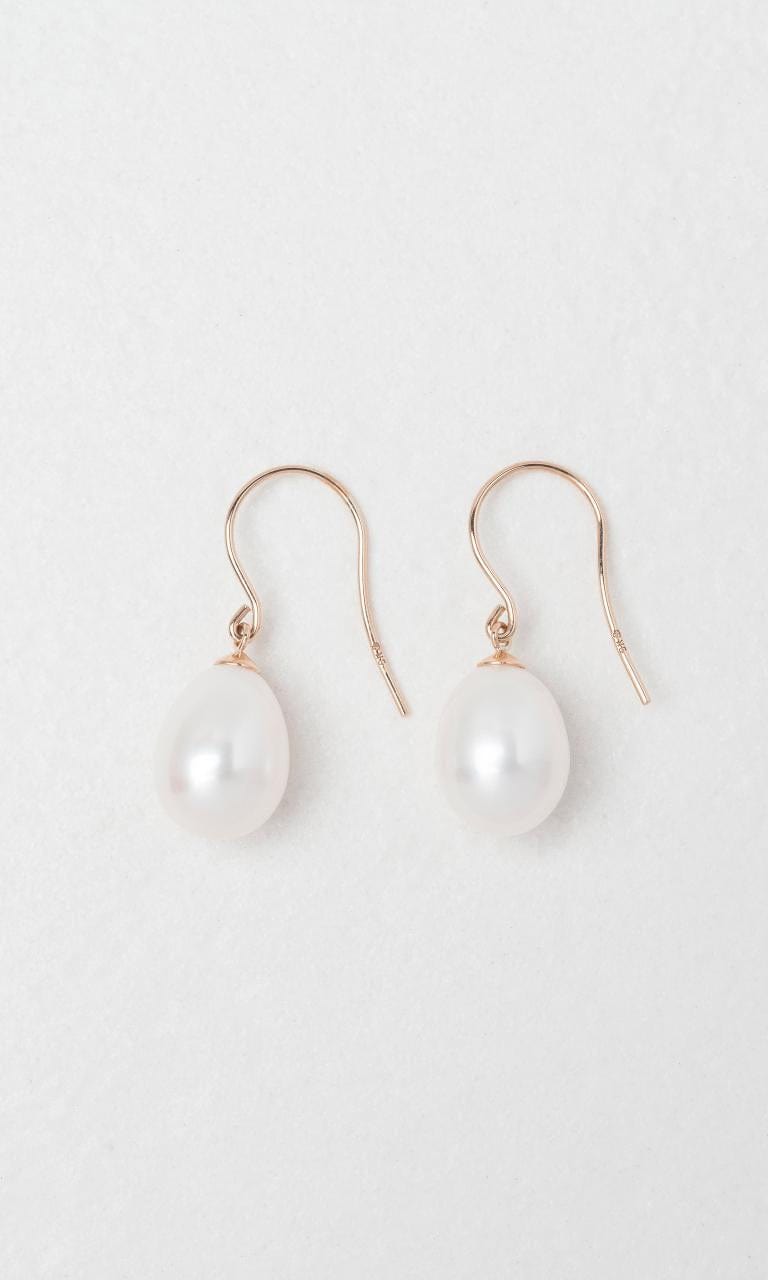 Hogans Family Jewellers 9K RG 9.5mm Freshwater Pearl Drop Earrings