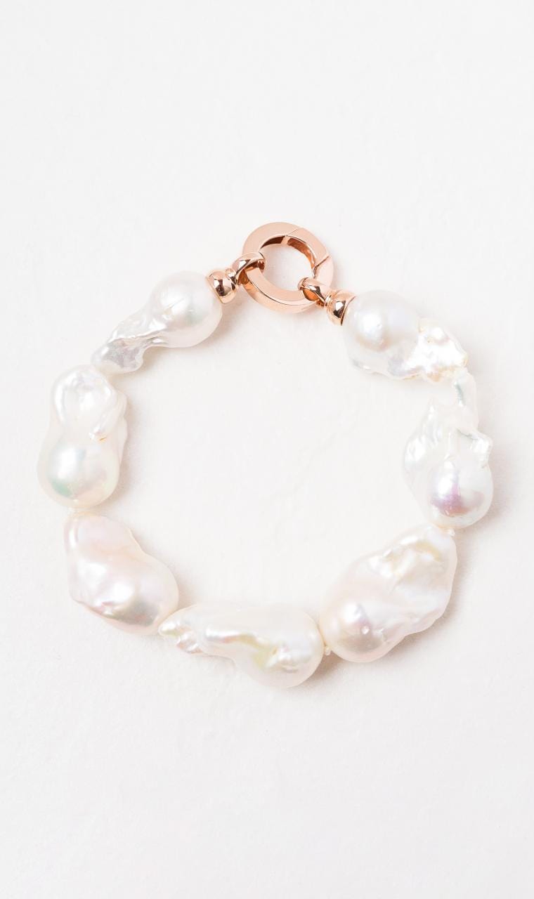 Hogans Family Jewellers 9K RG Baroque Pearl Bracelet