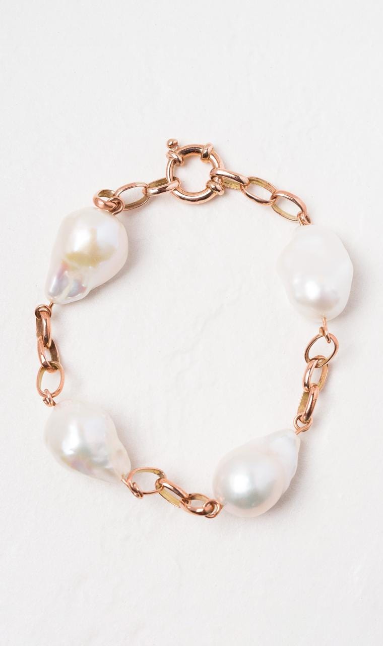 Hogans Family Jewellers 9K RG Baroque Pearl Bracelet
