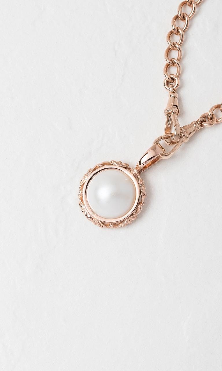Hogans Family Jewellers 9K RG Mabe Pearl Enhancer Pendant