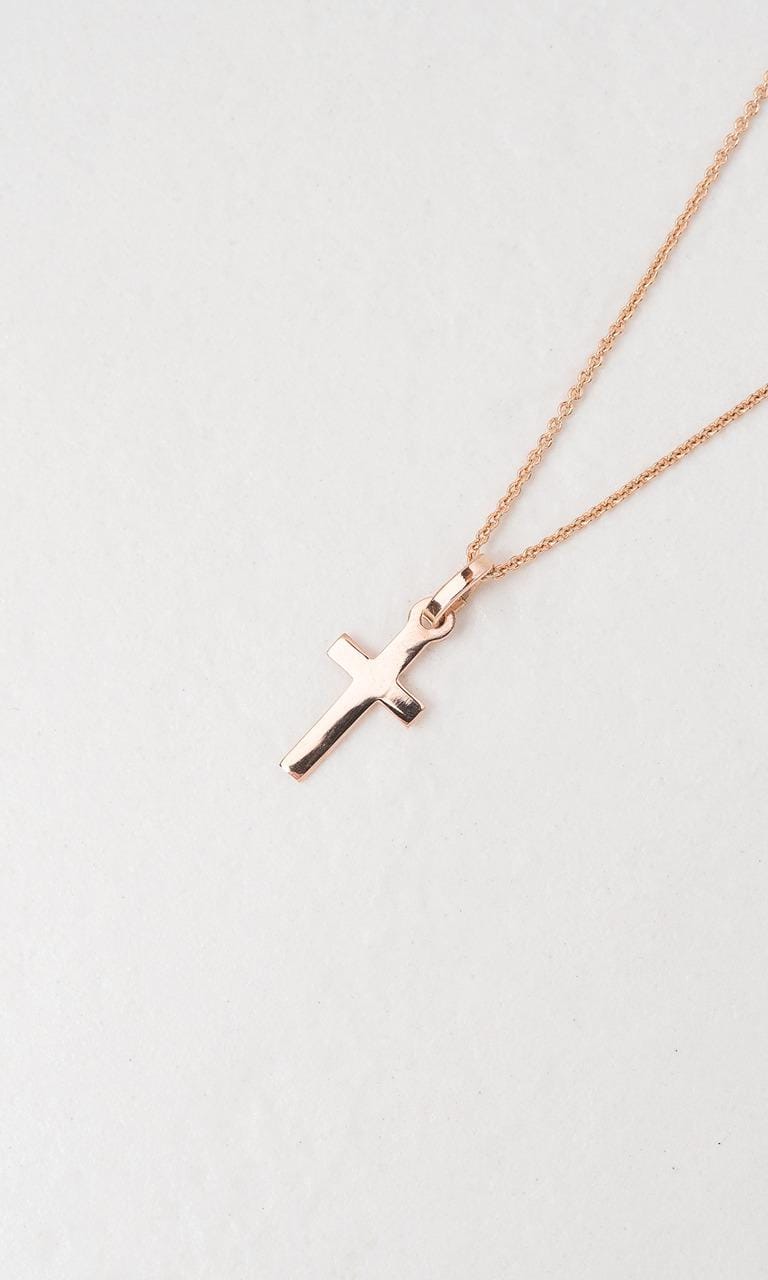 Hogans Family Jewellers 9K RG Plain Cross Pendant