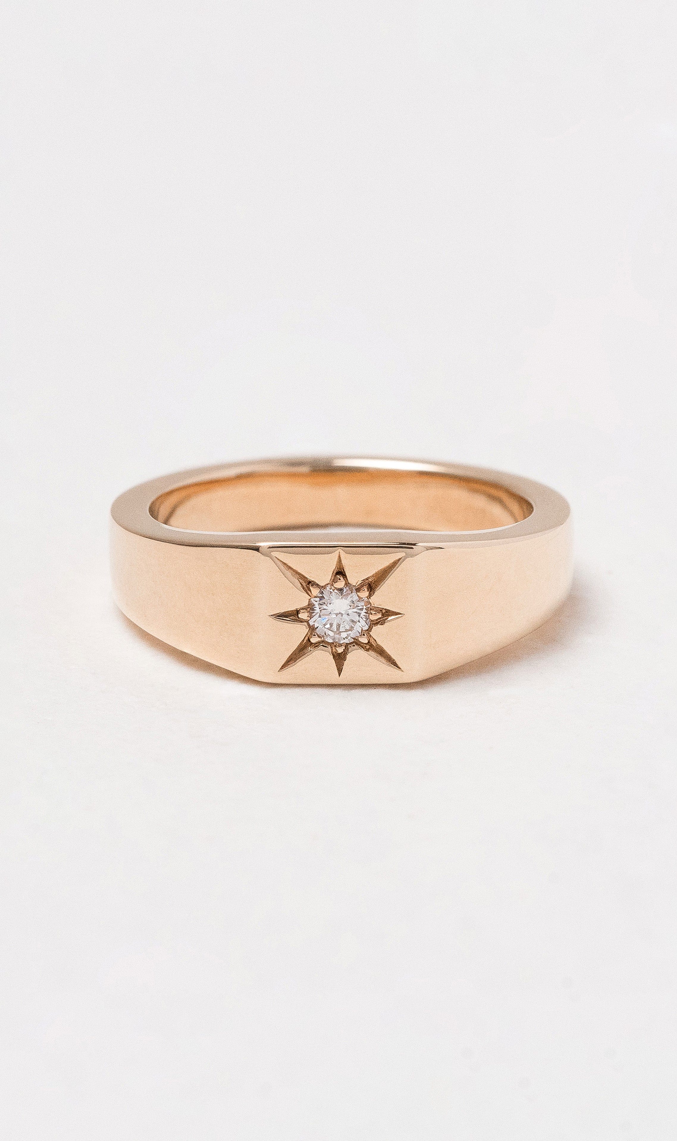 Hogans Family Jewellers 9K RG Square Signet Ring