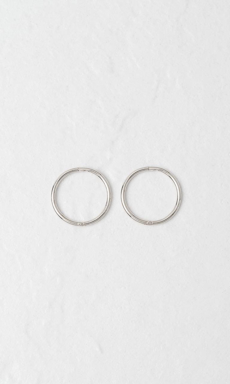 Hogans Family Jewellers 9K WG 10mm Sleeper Earrings