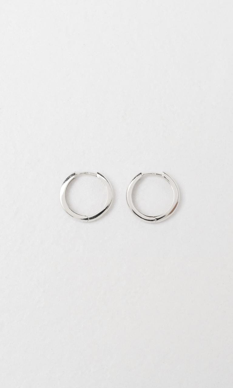 Hogans Family Jewellers 9K WG 12mm Huggie Earrings