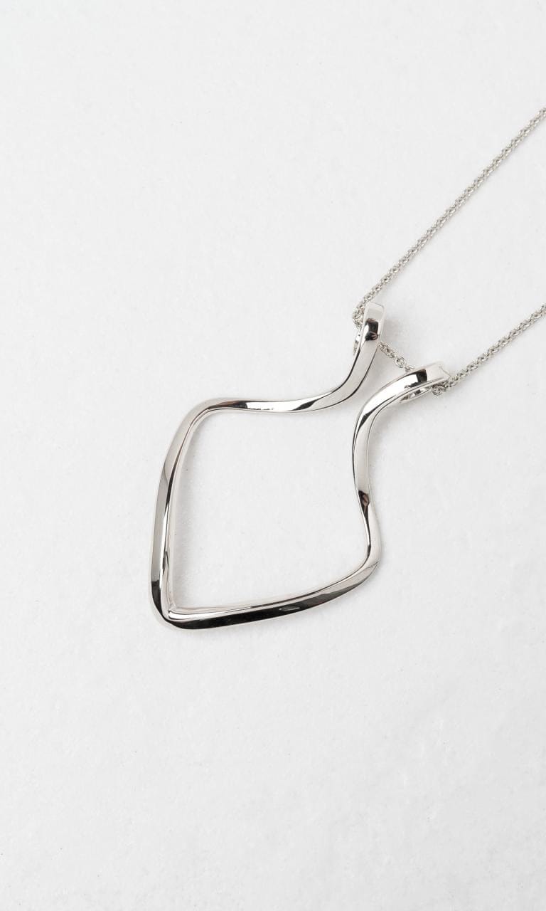 Hogans Family Jewellers 9K WG 'V' Shaped Ring Keeper Pendant