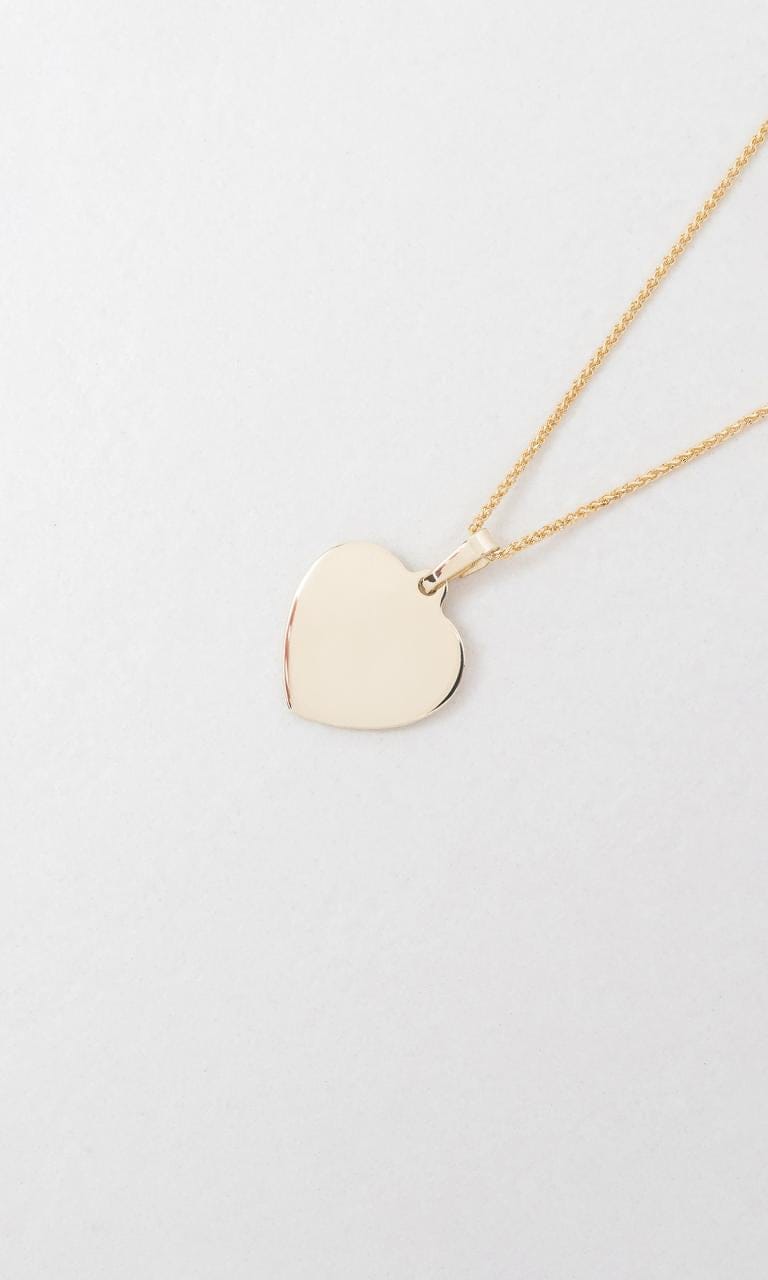 Hogans Family Jewellers 9K YG 10mm Heart Disc Pendant