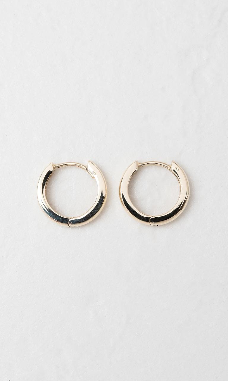 Hogans Family Jewellers 9K YG 10mm Huggie Earrings