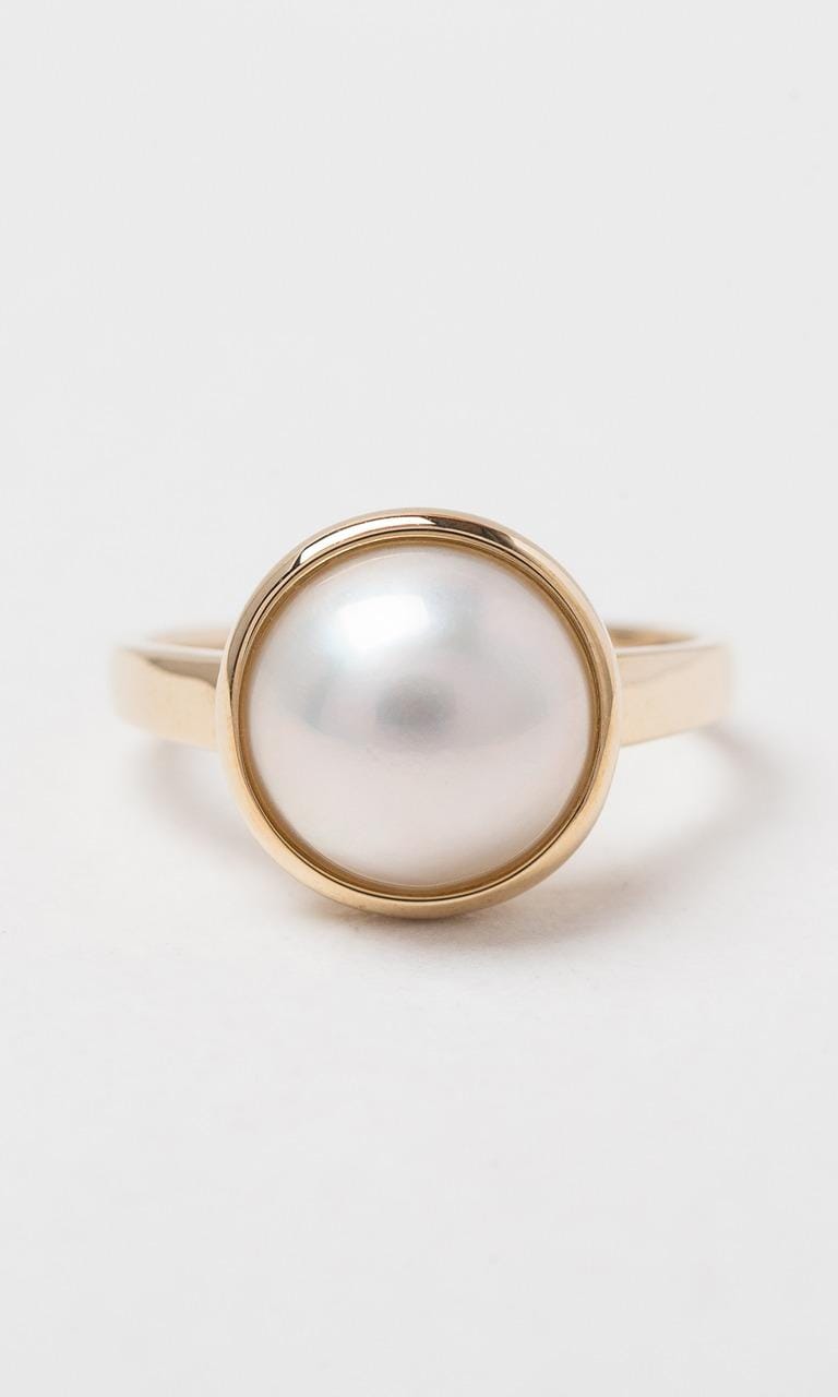 Hogans Family Jewellers 9K YG 10mm Mabe Pearl Dress Ring