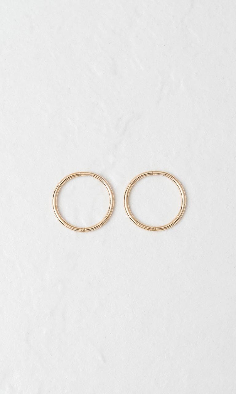 Hogans Family Jewellers 9K YG 12mm Sleeper Earrings