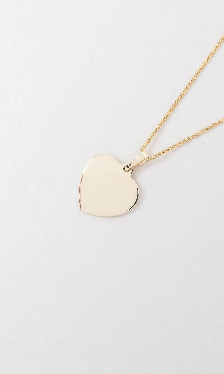Hogans Family Jewellers 9K YG 16mm Heart Disc Pendant