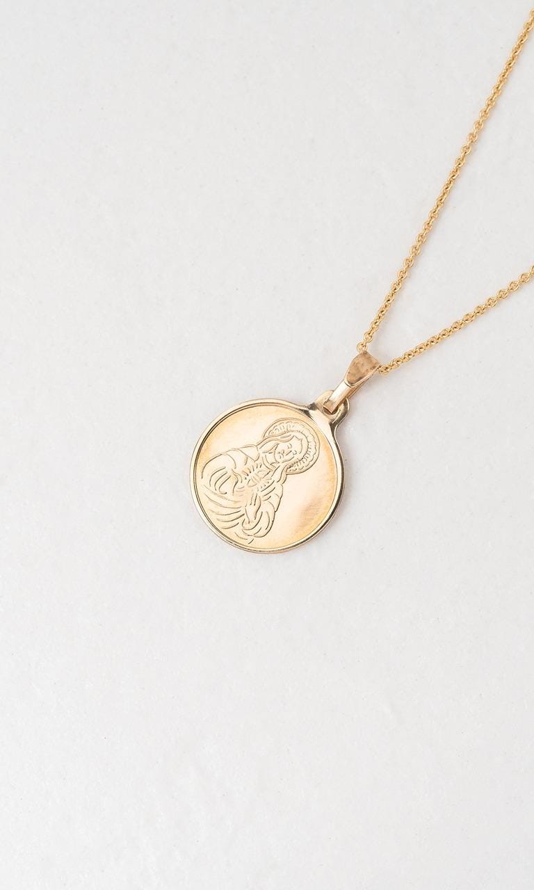 Hogans Family Jewellers 9K YG 16mm Religious Disc Pendant