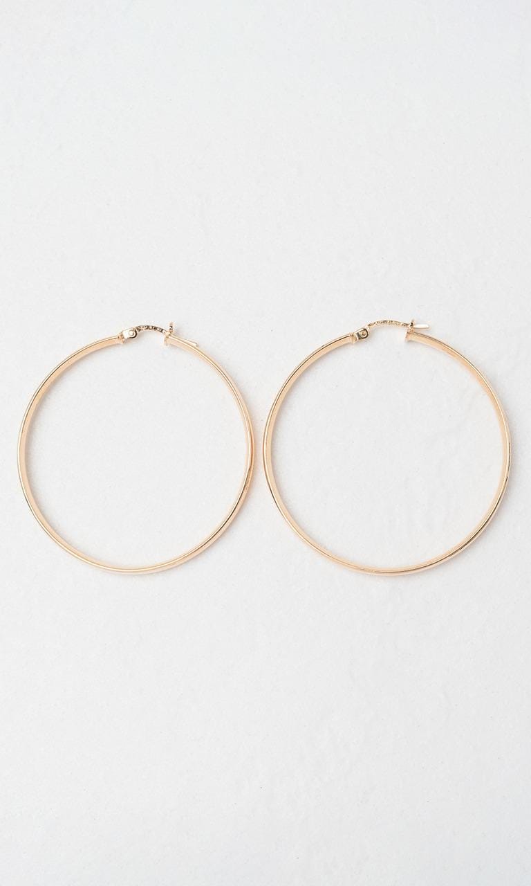 Hogans Family Jewellers 9K YG 40mm Hoop Earrings