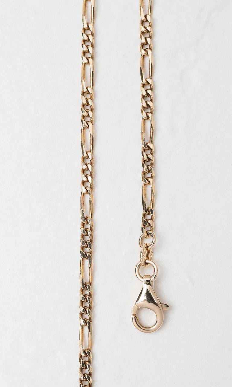 Hogans Family Jewellers 9K YG 46cm Figaro Link Chain Necklace
