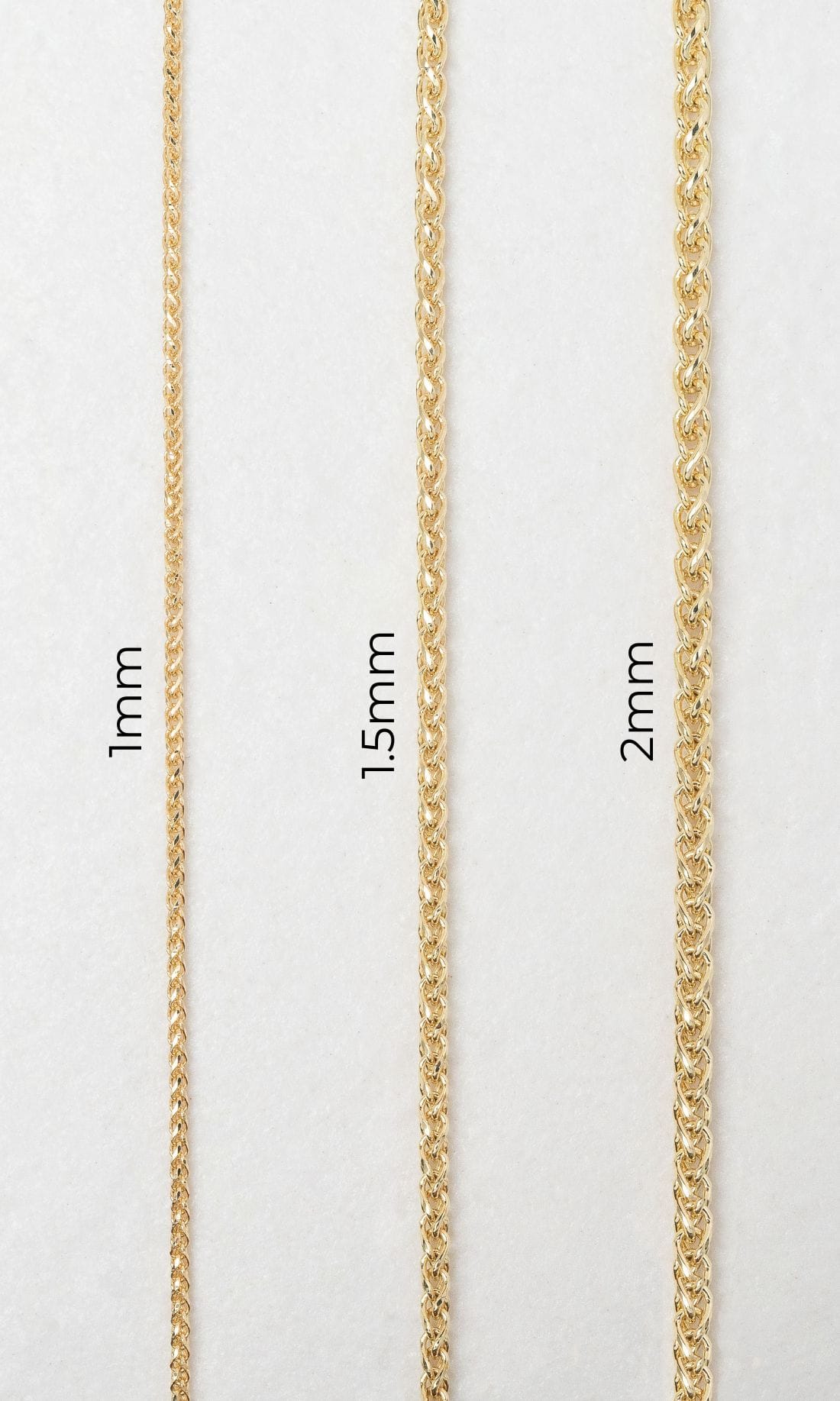 Hogans Family Jewellers 9K YG 50cm Foxtail Chain (1.5mm Thickness)