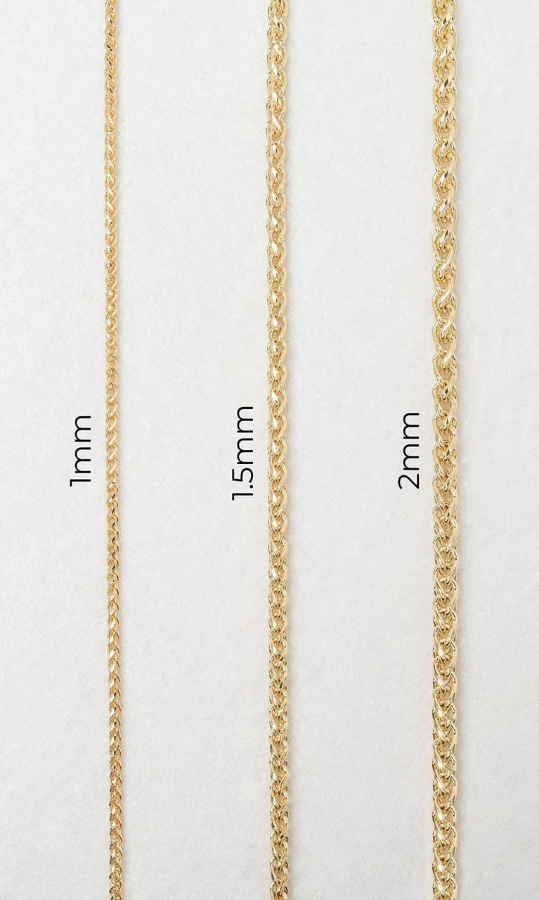 Hogans Family Jewellers 9K YG 55cm Foxtail Chain (1mm Thickness)