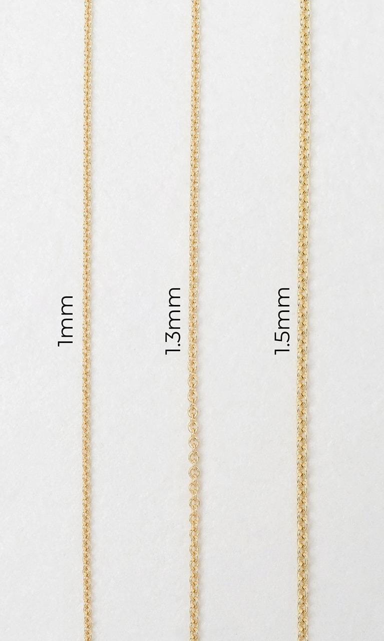 Hogans Family Jewellers 9K YG 55cm Trace Chain (1.3mm Thickness)