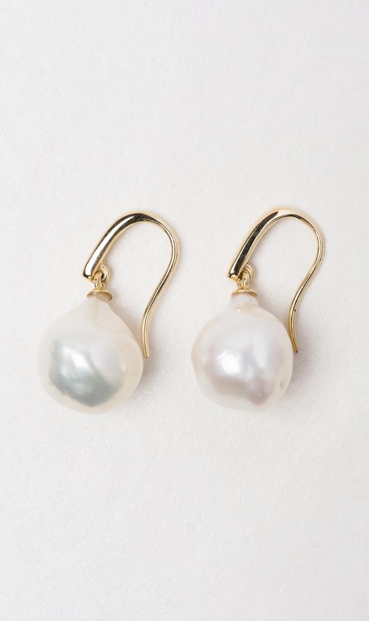 Hogans Family Jewellers 9K YG Baroque Pearl Drop Earrings