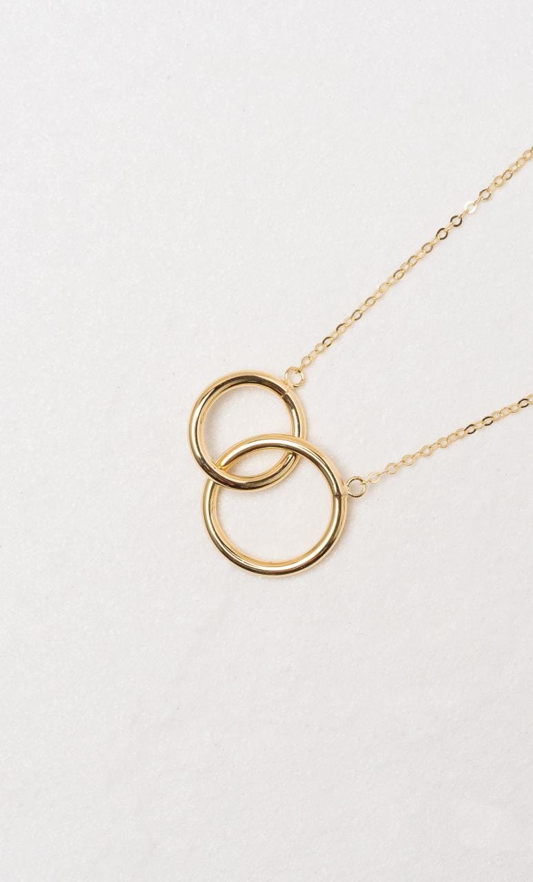 Hogans Family Jewellers 9K YG Circular Duo Necklace