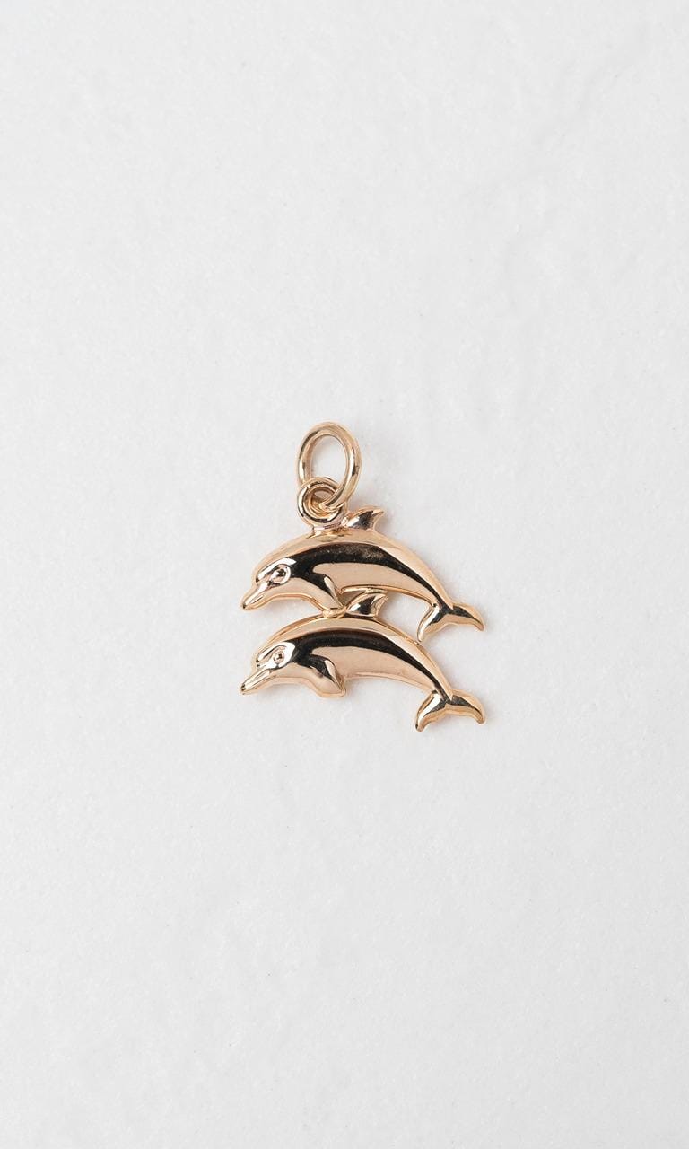 Hogans Family Jewellers 9K YG Dolphin Duo Charm