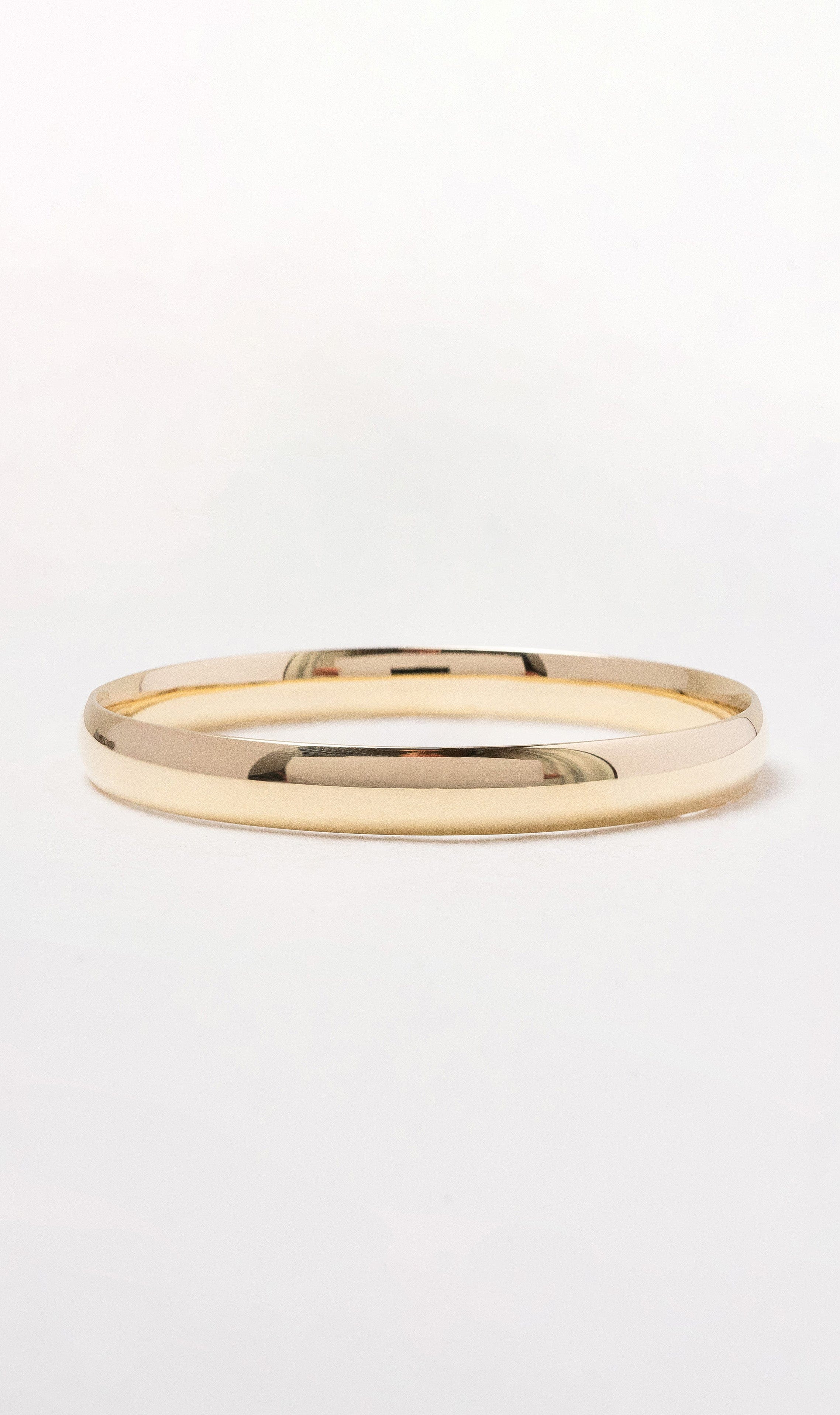 Hogans Family Jewellers 9K YG Half Round Profile Solid Bangle