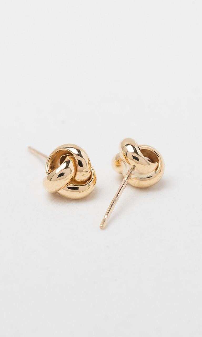 Hogans Family Jewellers 9K YG Knot Stud Earrings