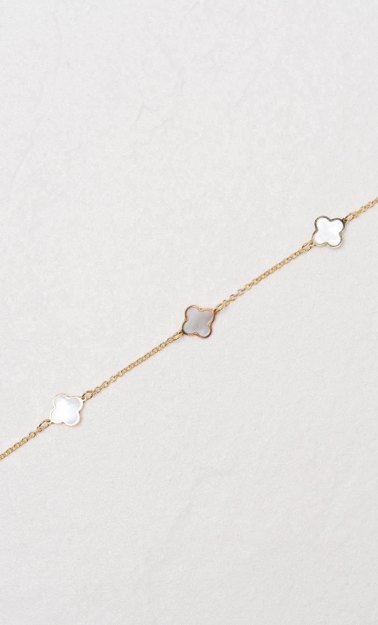 Hogans Family Jewellers 9K YG Mother of Pearl Clover Bracelet
