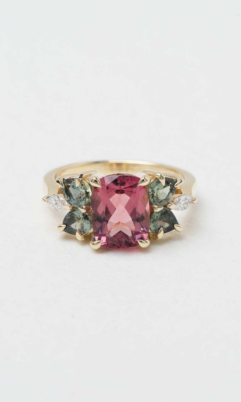 Hogans Family Jewellers 9K YG Multi-Coloured Gemstone Dress Ring