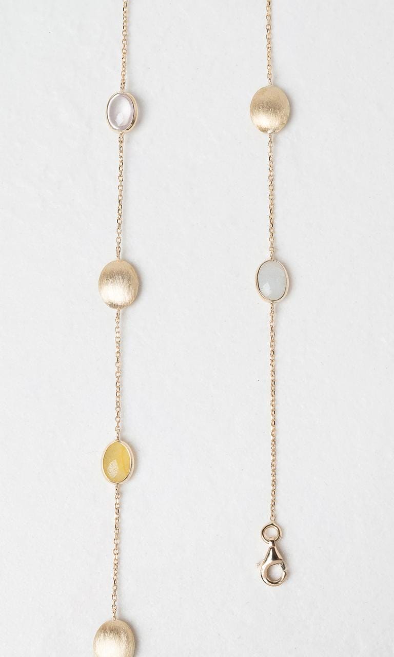 Hogans Family Jewellers 9K YG Multi-Coloured Semi Precious Gemstone Necklace