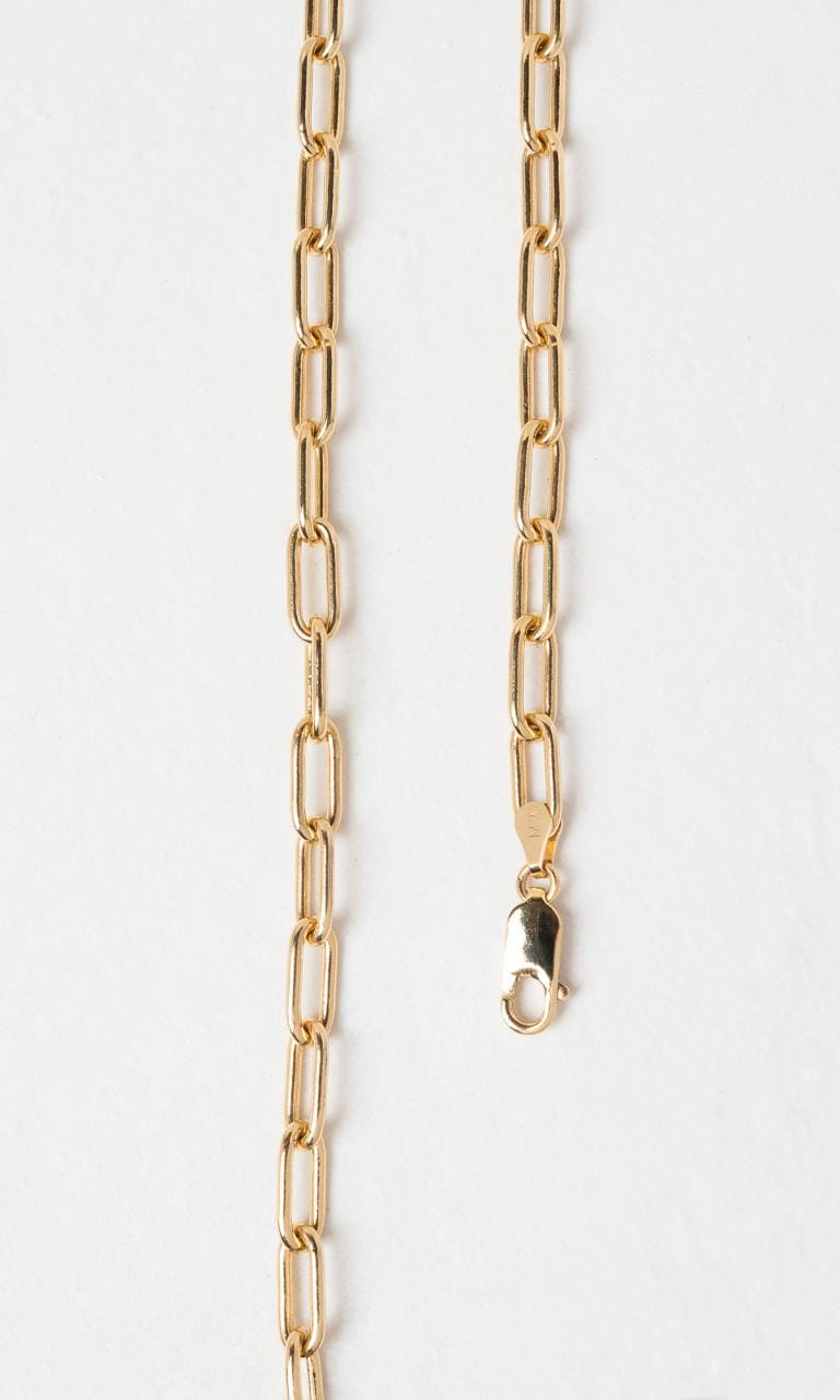 Hogans Family Jewellers 9K YG Paperclip Chain Necklace